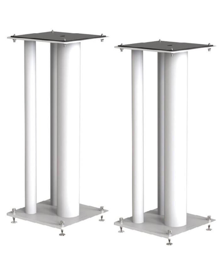 Norstone Stylum Max bianco coppia stand triplo pilastro 60cm in metallo