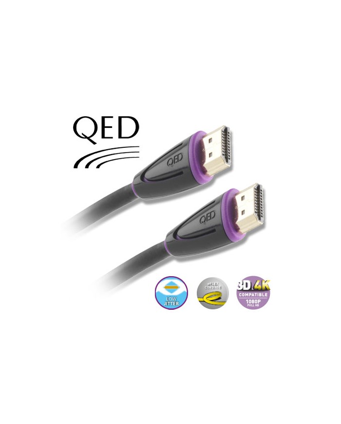 QED PROFILE EFLEX CAVO HDMI HIGH SPEED DA 1 METRO BLACK