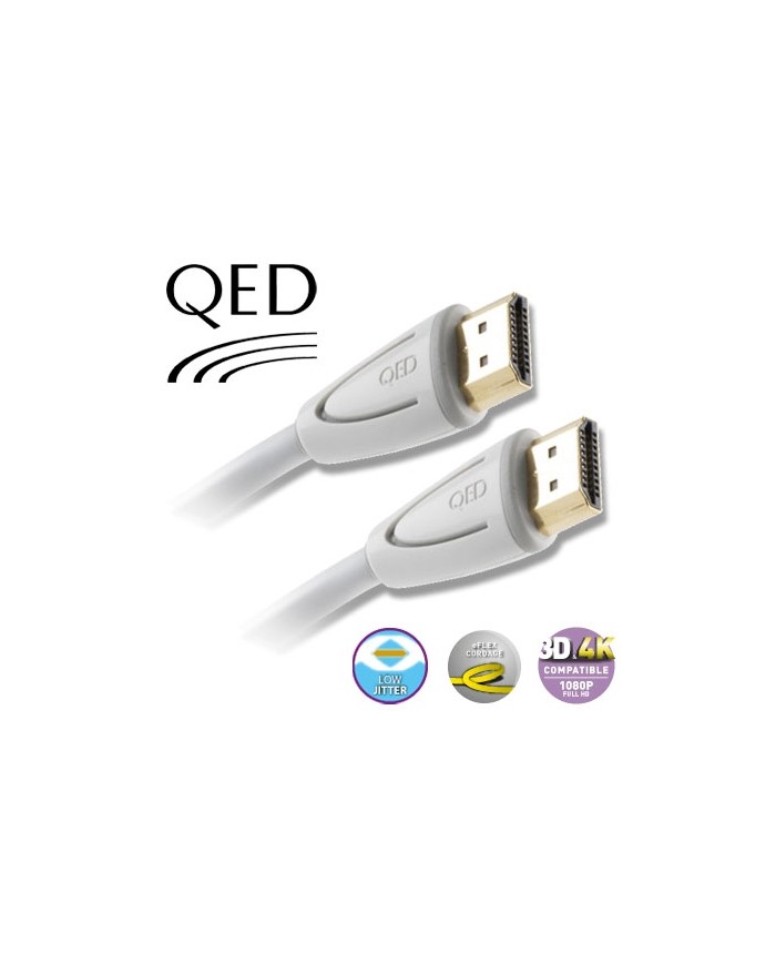 QED PROFILE EFLEX CAVO HDMI HIGH SPEED DA 1 METRO BIANCO