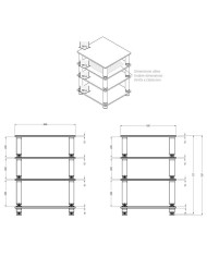 TAVOLINO PER HI FI NOSRTONE STABBL HI FI Nero