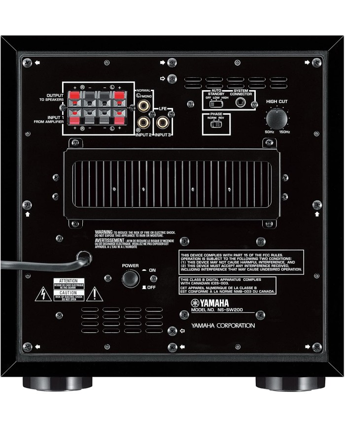 Yamaha NS-SW200 subwoofer nero 250 W cono 20cm