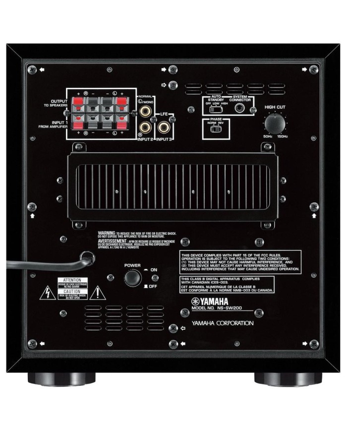 Yamaha NS-SW200 subwoofer nero laccato 250 W cono 20cm